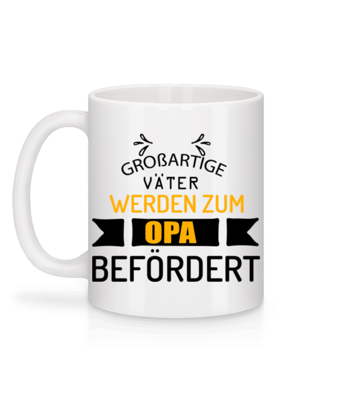 Vorschau: Beförderung Zum Opa - Tasse - Weiß - Hinten