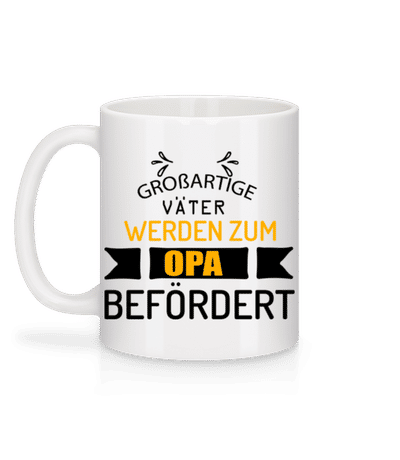 Beförderung Zum Opa - Tasse - Weiß - Hinten