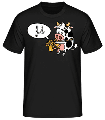  Krava Matematika s Mikro Znakom - Pánske basic tričko - Čierna - Predné