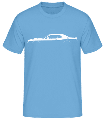 'Dodge Challenger 392 SPS' Silhouette - Pánske basic tričko - Svetlo modrá - Predné