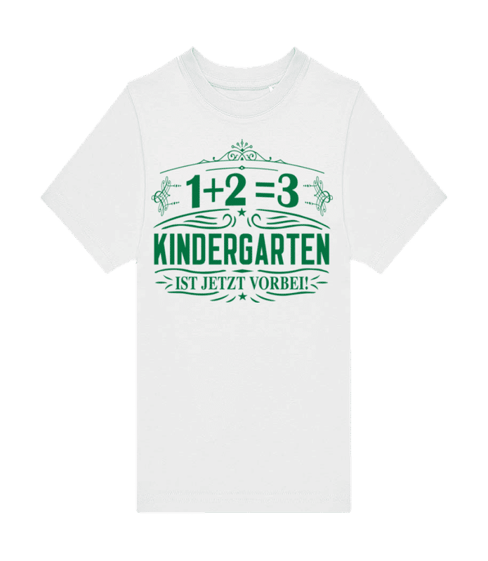 Vorschau: Kindergarten Ist Vorbei - Kinder T-Shirt B&C - Weiß - Vorne