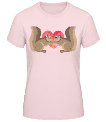Squirrel Love - Camiseta básica de mujer - Rosa - delante