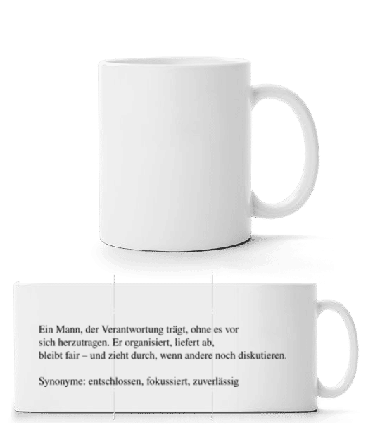 Vorschau: Männername Template - Panoramatasse - Weiß - Vorne