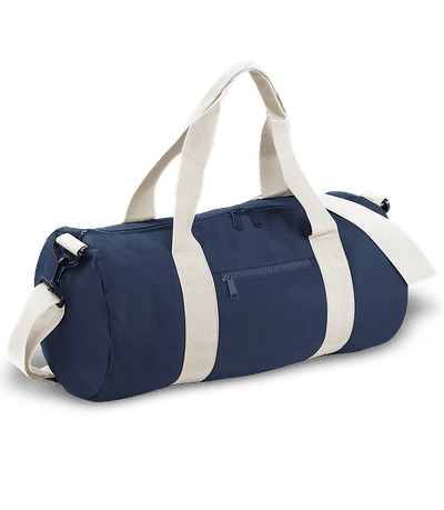 Retro Sporttasche BagBase - Marine / Weiß - Links