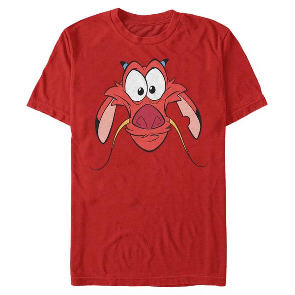 Aperçu: Disney - Mulan - Mushu Big Face - Homme T-shirt - Rouge - Devant