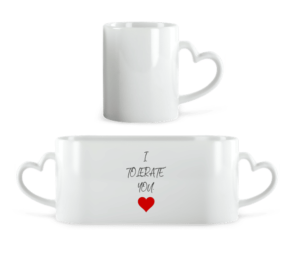 Vorschau: I Tolerate You - Herztasse - Weiß - Vorne