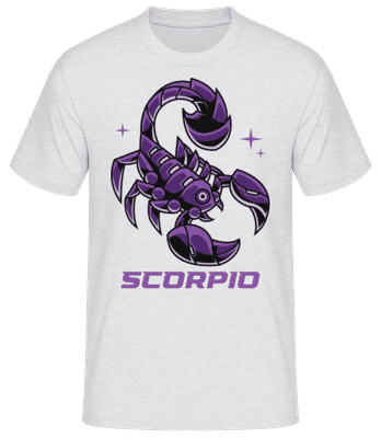 Mecha Robotic Zodiac Sign Scorpio - Men's Basic T-Shirt - Heather grey - Front