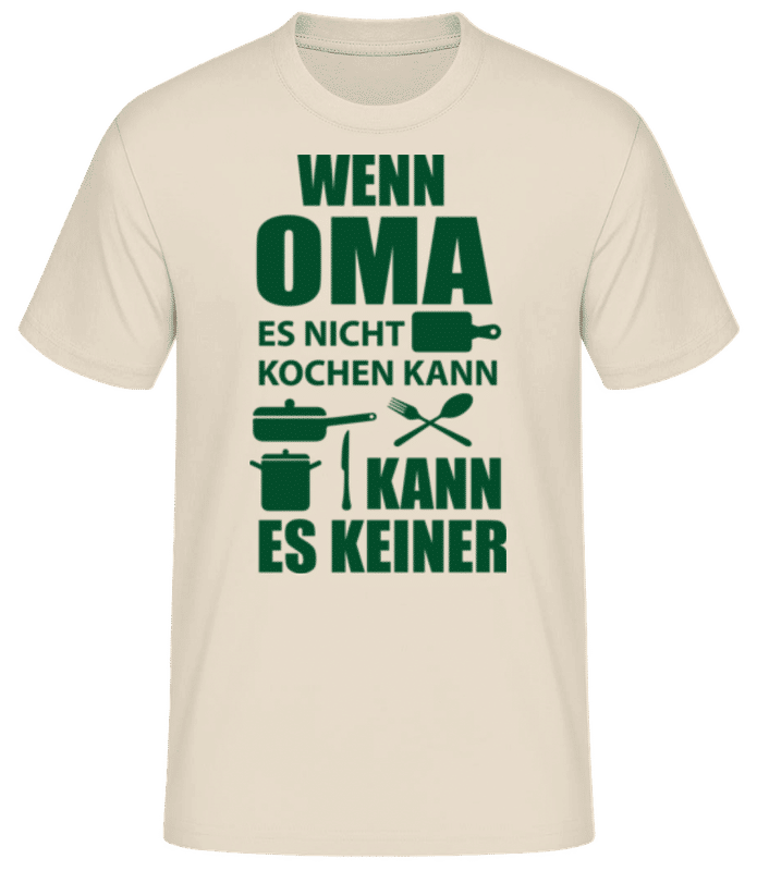 Vorschau: Oma Kann Alles Kochen - Männer Basic T-Shirt - Creme - Vorne