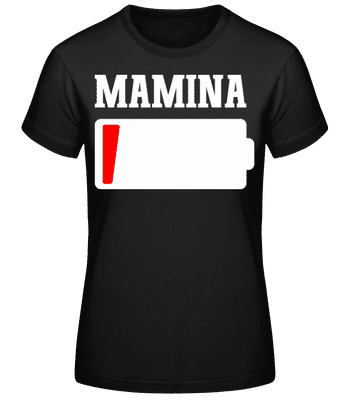 Mamina - Dámske basic tričko - Čierna - Predné