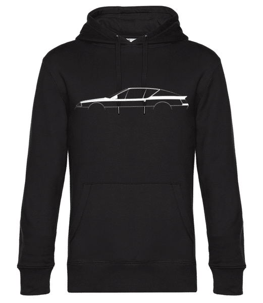 'Alpine GTA' Silhouette - Sweat à capuche premium Unisexe - Noir - Devant