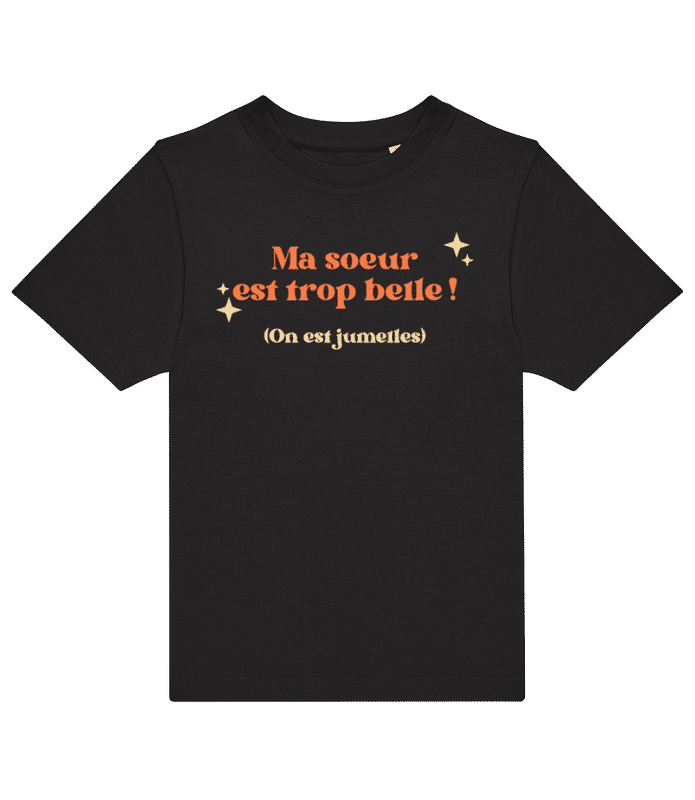 Aperçu: Ma Soeur Est Trop Belle - T-shirt homme B&C - Noir - Devant