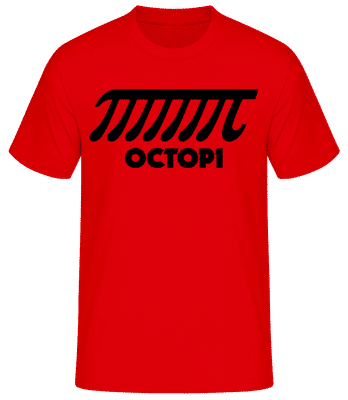 chobotnice - Pánské basic tričko - Červená - Napřed