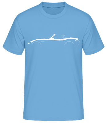 'Mazda MX-5 Miata ND' Silhouette - Pánske basic tričko - Svetlo modrá - Predné