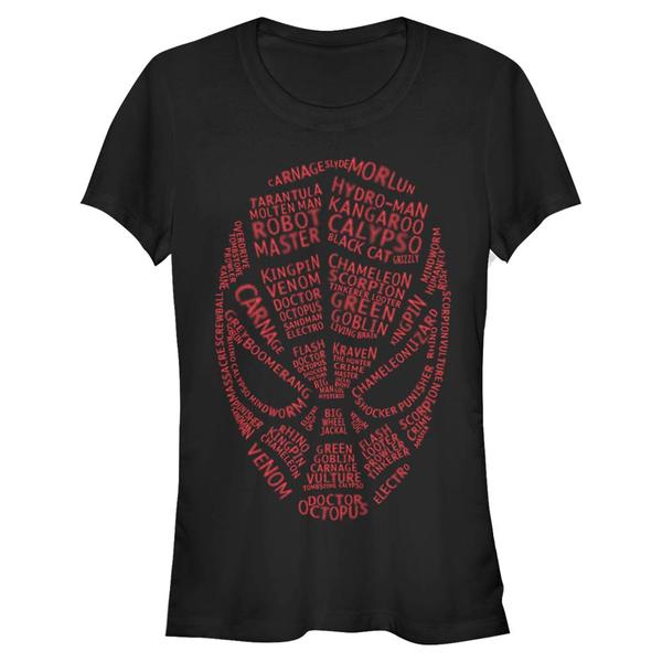 Aperçu: Marvel - Avengers - Spider-Man Spidey Words - Femme T-shirt - Noir - Devant