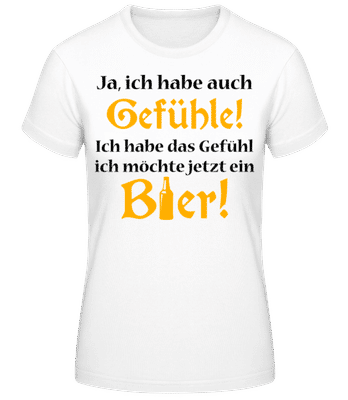 Ich Möchte Jetzt Ein Bier - Frauen Basic T-Shirt - Weiß - Vorne