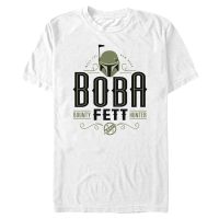 Star Wars - Book of Boba Fett - Logo Boba Fett Bounty Hunter - Hombres Camiseta - Blanco - delante