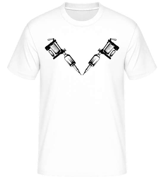 Aperçu: Machine À Tatouer -  T-Shirt Shirtinator homme - Blanc - Devant