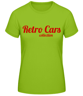 Retro Cars Collection - T-shirt femme B&C - Citron vert - Devant