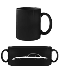 'Lamborghini Islero' Silhouette - Schwarze Tasse - Schwarz - Vorne