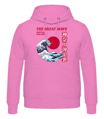 Kanagawa - Männer Hoodie - Kamelie - Vorne