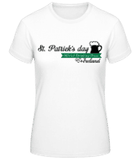 St. Patrick's Day Logo - Women's Basic T-Shirt - White - Front