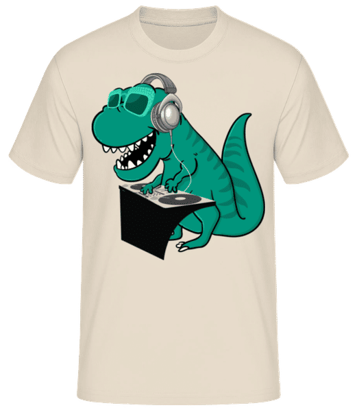 Aperçu: T-Rex DJ - T-shirt standard Homme - Crème - Devant