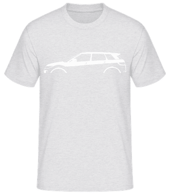 'Range Rover Evoque (2011)' Silhouette - Pánske basic tričko - Melírovo šedá - Predné