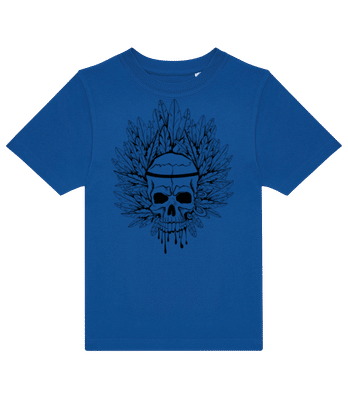 Skull Indian Tattoo - Kids B&C T-Shirt - Royal blue - Front