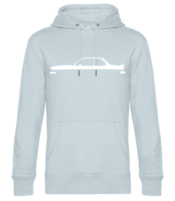 'Opel Ascona 400' Silhouette - Pánska štandardná mikina s kapucňou - Svetlo modrá - Predné