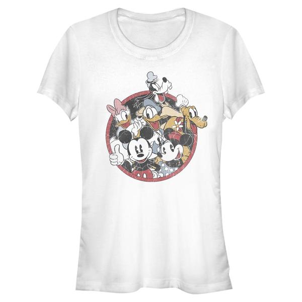 Aperçu: Disney Classics - Mickey Mouse - Skupina Retro Groupie - Femme T-shirt - Blanc - Devant Aperçu: Disney Classics - Mickey Mouse - Skupina Retro Groupie - Femme T-shirt - Blanc - Devant
