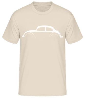 'Volkswagen Beetle 1968' Silhouette - T-shirt standard Homme - Crème - Devant