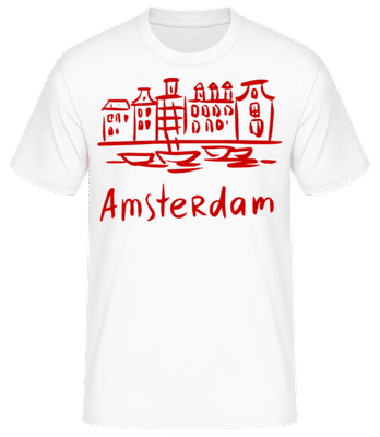 Amsterdam style chinois rouge - T-shirt standard Homme - Blanc - Devant