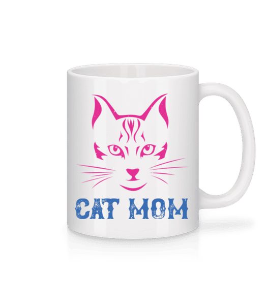 Aperçu: Cat Mom - Mug en céramique blanc - Blanc - Devant