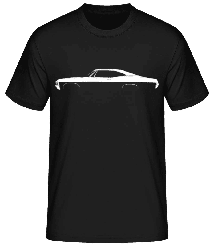 Vista previa: 'Chevrolet Impala SS 1967' Silhouette - Camiseta básica para hombre - Negro - delante