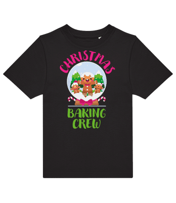 Christmas Baking Crew - Kids B&C T-Shirt - Black - Front
