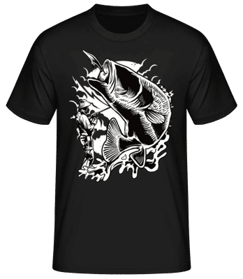 Fisherman - Pánské basic tričko - Černá - Napřed