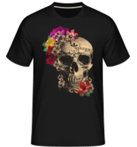 Skull Mexico -  Shirtinator tričko pro pány - Černá - Napřed