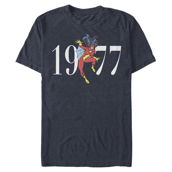 Preview: Marvel - Spider-Man - Spider-Woman Spider Seventy Seven - Men's T-Shirt - Navy - Front