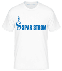 Spar Strom - Männer Basic T-Shirt - Weiß - Vorne