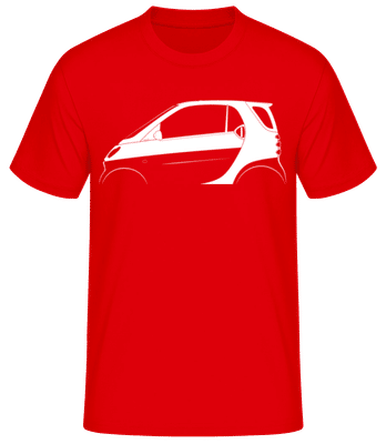 'Smart Fortwo (W450)' Silhouette - Männer Basic T-Shirt - Rot - Vorne
