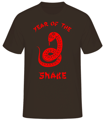 Chinese Zodiac Year Of The Snake - Men's Basic T-Shirt - Brown - Front