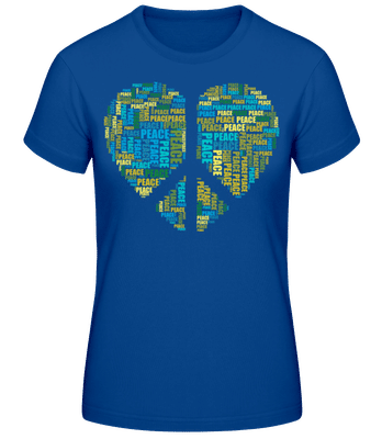 Heart Peace - Camiseta básica de mujer - Azul real - delante