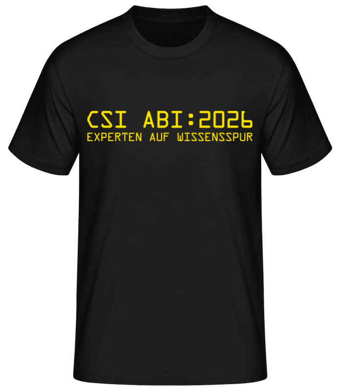 Vorschau: CSI ABI 2025 - Männer Basic T-Shirt - Schwarz - Vorne