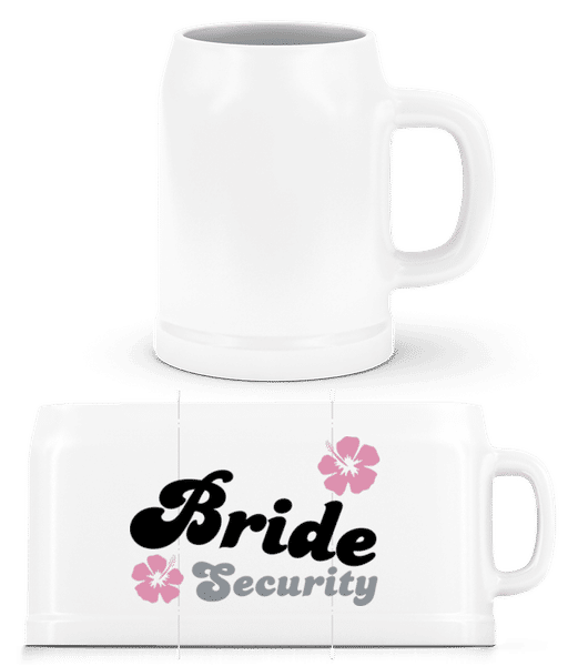 Aperçu: Bride Security Flowers - Chope de bière - Blanc - Devant