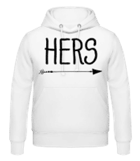 Hers - Pánská mikina s kapucí - Bílá - Napřed