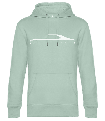 'Opel Commodore GSE A' Silhouette - Pánská standardní mikina s kapucí - Mátově zelená - Napřed