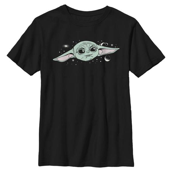 Aperçu: Star Wars - The Mandalorian - The Child Cute Big Face - Enfant T-shirt - Noir - Devant