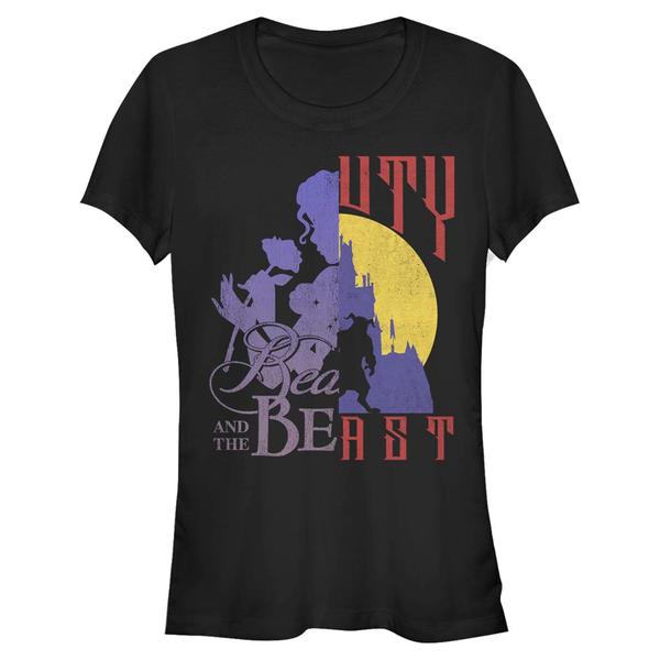 Aperçu: Disney - La Belle et la Bête - Kráska a zvíře Beauty Split - Femme T-shirt - Noir - Devant
