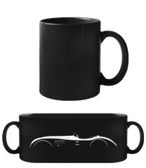 'Jaguar C-Type' Silhouette · Schwarze Tasse
