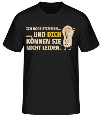 Dich Können Sie Nicht Leiden - Männer Basic T-Shirt - Schwarz - Vorne